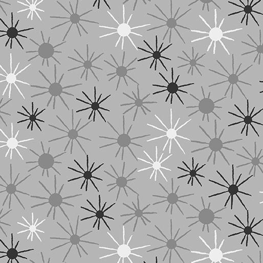 Benartex Fabrics Stitchy Sunny Day Medium Grey 13265-11