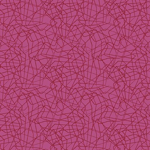 Benartex Fabrics Stitchy Threaded Lines Dark Fuchsia  13267-25