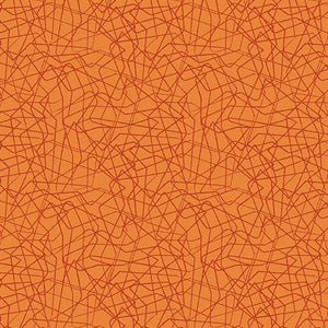 Benartex Fabrics Stitchy Threaded Lines Dark Orange  13267-39