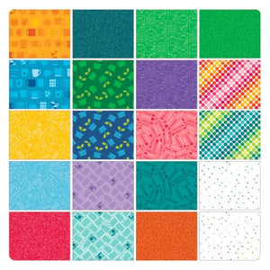 Benartex Fabrics Strip-pies Basic Happy Notes STHPPPK