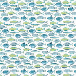 Benartex Fabrics Under The Sea  Fish Swim White  1653609BB