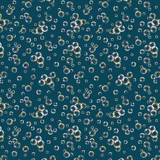 Benartex Fabrics Under The Sea  Sea Bubbles Blue  1653454B
