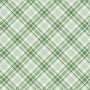 Benartex Fabrics Woodland Wonderland Plaid Wnderland Green 1498544B