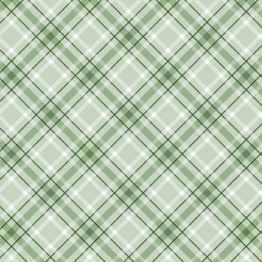 Benartex Fabrics Woodland Wonderland Plaid Wnderland Green 1498544B