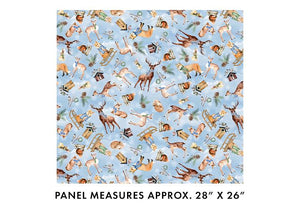 Benartex Fabrics Woodland Wonderland Woodland Animals Light Blue  1498253B