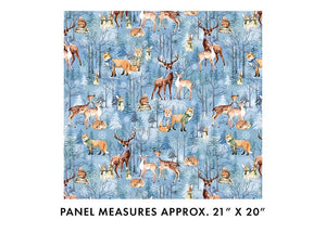 Benartex Fabrics Woodland Wonderland Woodland Scenic  Medium Blue 1498754B