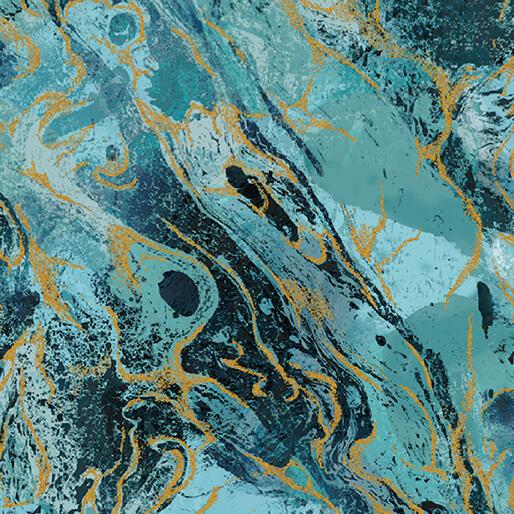 Benartex Marbled Earth Teal 16474M-85