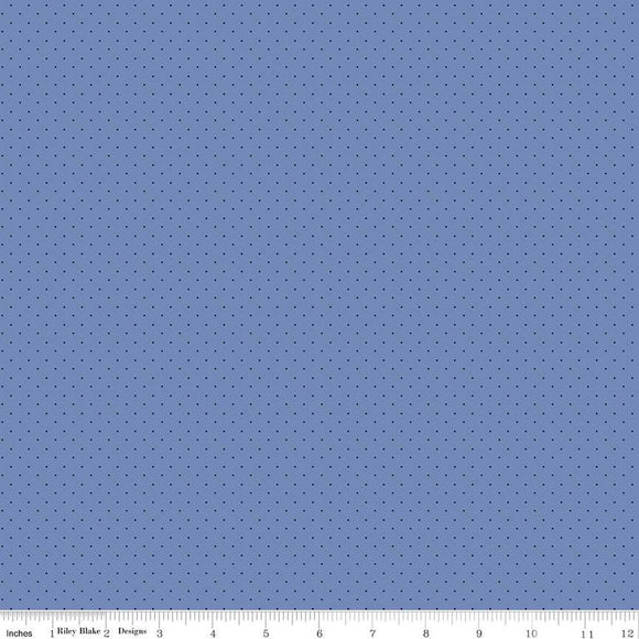 Riley Blake Designs American Jane Pindots C840-Blue
