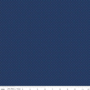 Riley Blake Designs American Jane Pindots C840-Navy