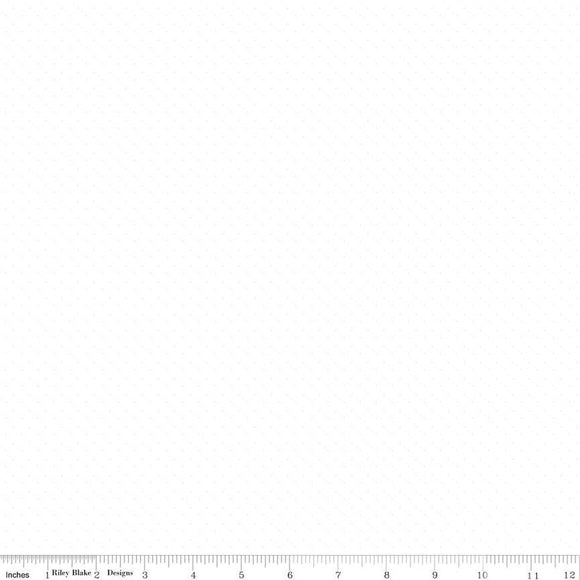 Riley Blake Designs American Jane Pindots C845-White on White