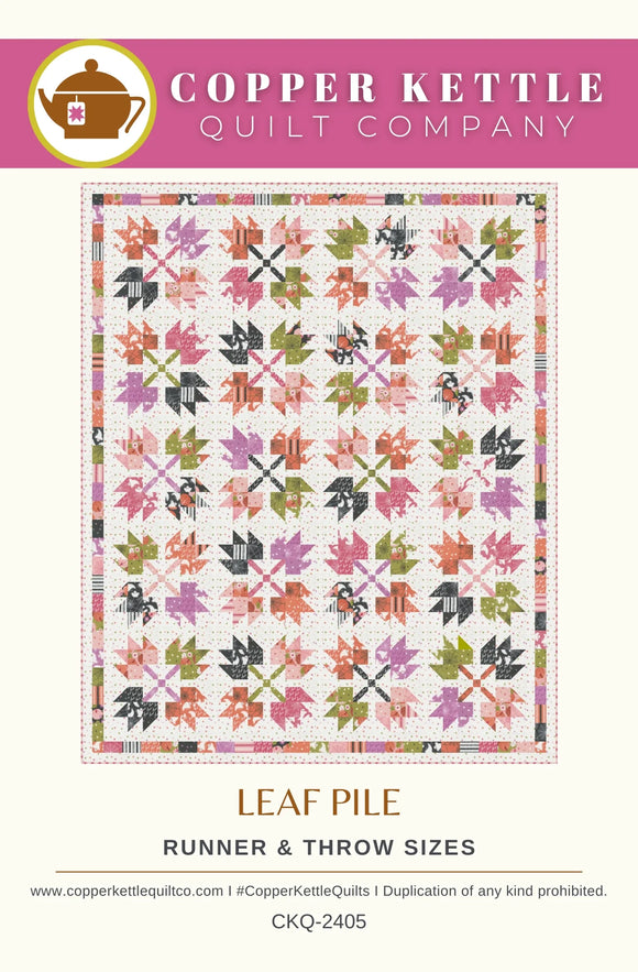Leaf Pile Pattern by Copper Kettle Quilt Company runner and throw sizes CKQ 2405