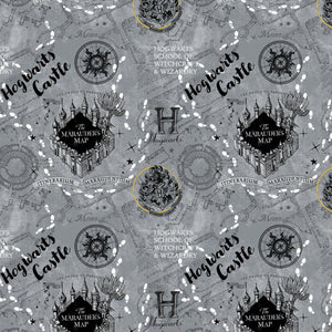 Camelot Fabrics Marauder's Map Fashion Grey 23800921-01