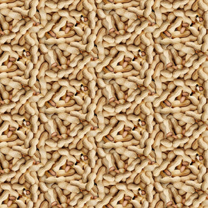 Clothworks Fabrics The Secret Life of Squirrels II  Digital Peanuts  Light Caramel  Y4224-64