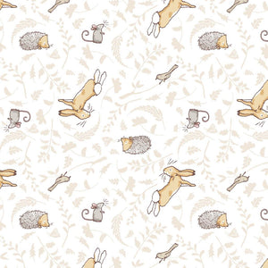 Clothworks Guess How Much I Love You 2024 Forest Friends White  Y4245-1