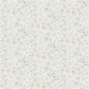 Clothworks Honeybee Digital  Linework Light Cream  Y4457-2