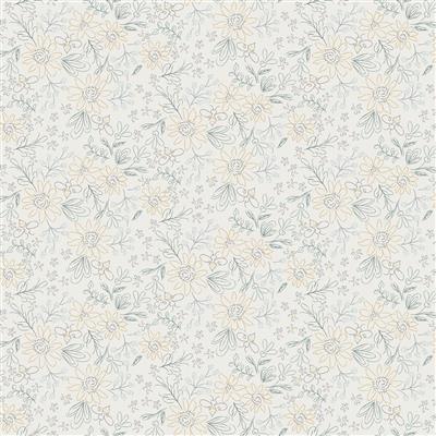 Clothworks Honeybee Digital  Linework Light Cream  Y4457-2