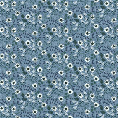 Clothworks Honeybee Digital  Sunflower  Denim  Y4458-88