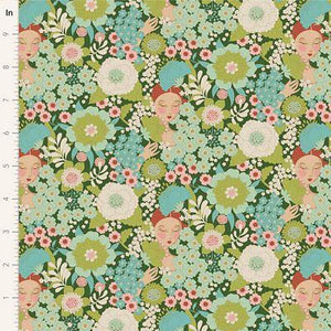Tilda Fabrics Wallflower  Green  TIL100605