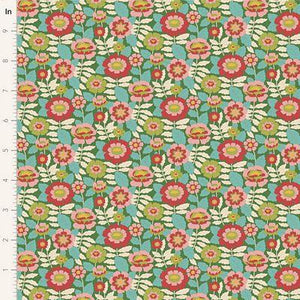 Tilda Fabrics Wallflower Beverly Green   TIL100609