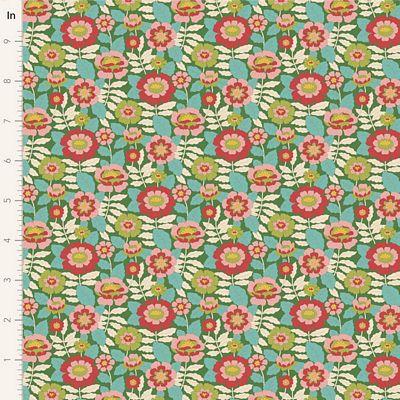 Tilda Fabrics Wallflower Beverly Green   TIL100609