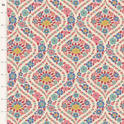 Tilda Fabrics Wallflower Bianca Red   TIL100618