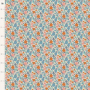 Tilda Fabrics Wallflower Janice Blue   TIL100615
