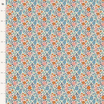 Tilda Fabrics Wallflower Janice Blue   TIL100615
