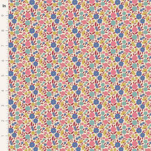 Tilda Fabrics Wallflower Janice Red   TIL100614