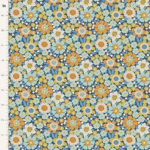 Tilda Fabrics Wallflower Lauren Blue   TIL100603