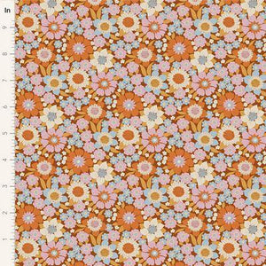 Tilda Fabrics Wallflower Lauren Caramel   TIL100604