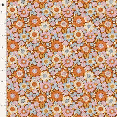 Tilda Fabrics Wallflower Lauren Caramel   TIL100604