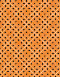 Wilmington Prints Midnight Haunting Diamonds Orange 3008-96488-891