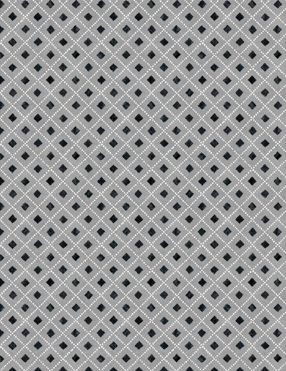 Wilmington Prints Midnight Haunting Diamonds Gray 3008-96488-991