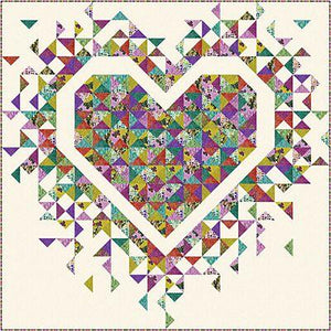 Exploding Heart Kit finished size 72"x72"