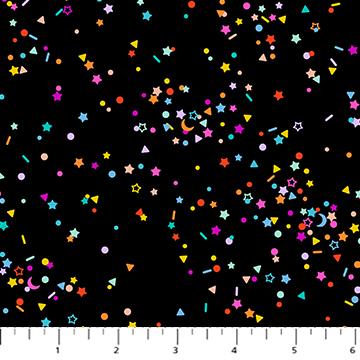 FIGO Fabrics Dusk Black Multi    92042-99
