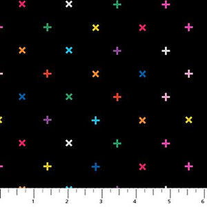 FIGO Fabrics Dusk Black Multi    92044-99