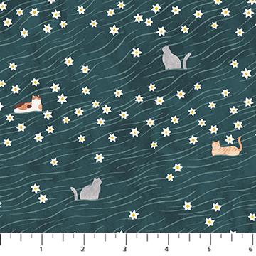 FIGO Fabrics Paws & Play Teal   91047-68