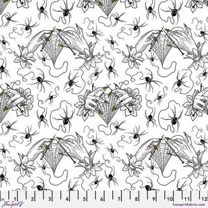Free Spirit Fabrics Costumes and Cobwebs Cobweb Lace PWRH119.WHITE
