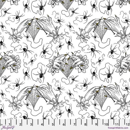 Free Spirit Fabrics Costumes and Cobwebs Cobweb Lace PWRH119.WHITE