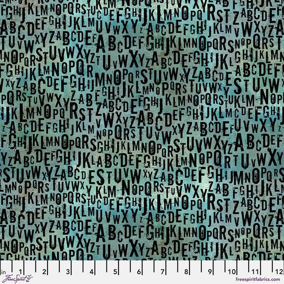 Free Spirit Fabrics On Your Mark Chain Mail  Seafoam PWSE037.SEAFOAM