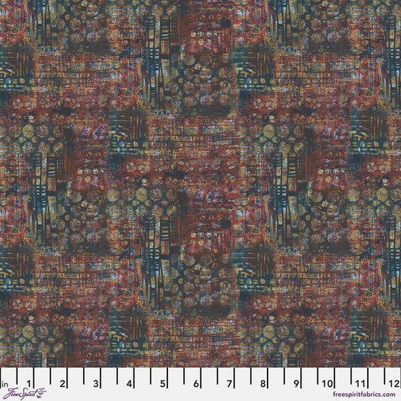 Free Spirit Fabrics On Your Mark Contours  Wine  PWSE039.WINE