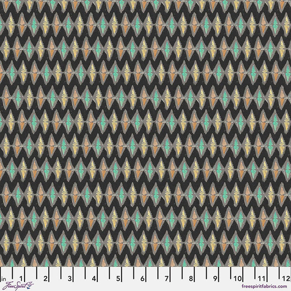 Free Spirit Fabrics On Your Mark Zigzag  Night  PWSE041.NIGHT