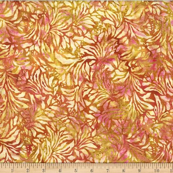 Hoffman Fabrics Bali Batik Floral Stems H-GG Blossom V2557-448