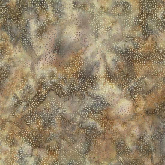 Hoffman Fabrics Bali Batiks Chops Dots Tan 885-64
