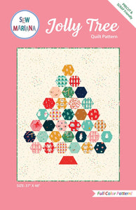 Jolly Tree Quilt Pattern by Mariana Diaz from Sew Mariana finished size 37"x48"