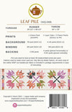Leaf Pile Pattern by Copper Kettle Quilt Company runner and throw sizes CKQ 2405