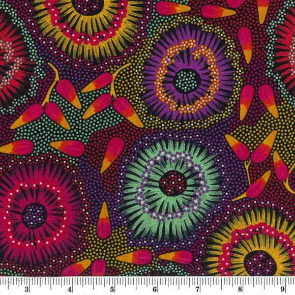 M&S Textiles Australia Wild Bush Banana Red WBBR