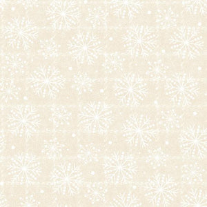 Maywood Studio Holly Jolly Flannel Snowflakes  Cream  MASF10895-E
