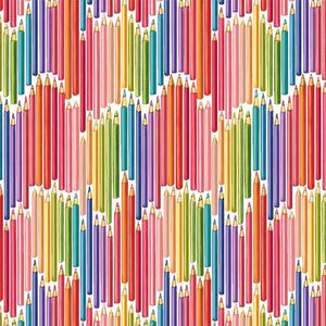 Michael Miller Fabrics An Artists Life  Pencil Crayons DDC11753-MULT-D