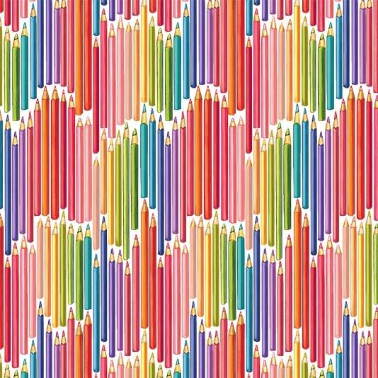 Michael Miller Fabrics An Artists Life  Pencil Crayons DDC11753-MULT-D